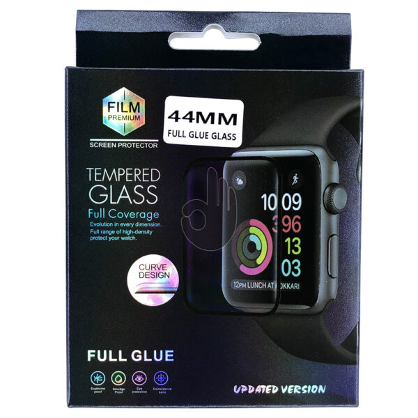 Защитное 5D Стекло Apple iWatch 44мм черное