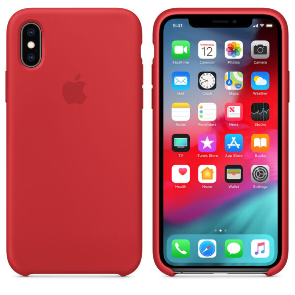 Силиконовый Чехол Apple iPhone X Silicone Case Red