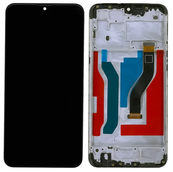 Дисплей Samsung A10s-A107 с чёрным тачскрином и корпусной рамкой
