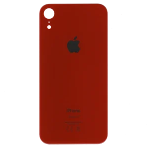 Заднее стекло корпуса iPhone XR Красное с большим вырезом под камеру