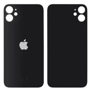 Заднє скло корпусу iPhone 11 з великим вирізом під камеру Black