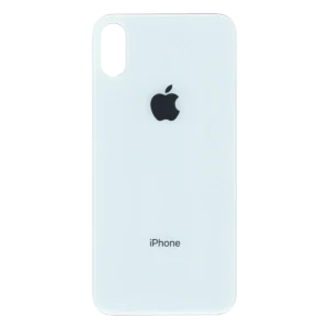 Заднє скло корпусу iPhone X з великим вирізом під камеру | Біле