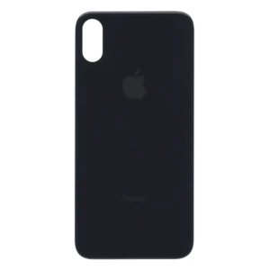 Заднее стекло корпуса iPhone X с большим вырезом под камеру | Черное