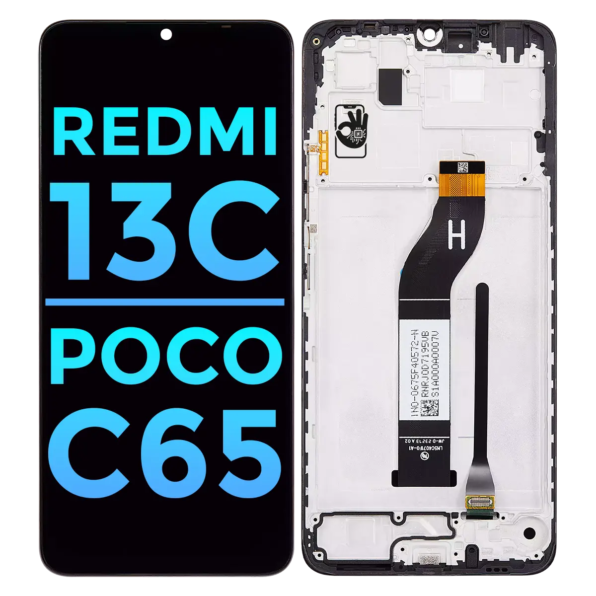 Дисплей Xiaomi Redmi 13C / Redmi 13C 5G / Poco C65 с тачскрином и рамкой Дисплей Xiaomi Redmi 13C / Redmi 13C 5G / Poco C65 с тачскрином и рамкой
