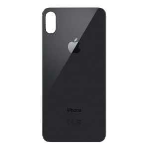 Заднє скло корпусу iPhone XS з великим вирізом під камеру Space Gray