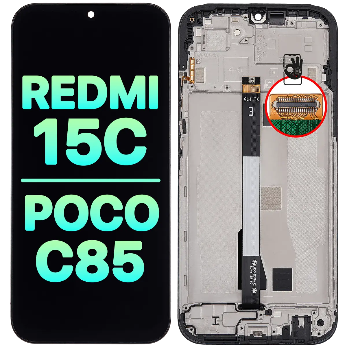 Дисплей Xiaomi Redmi 15C 4G / Redmi 15C 5G / Poco C85 (Global) TFT с тачскрином и рамкой Дисплей Xiaomi Redmi 15C 4G / Redmi 15C 5G / Poco C85 (Global) TFT с тачскрином и рамкой