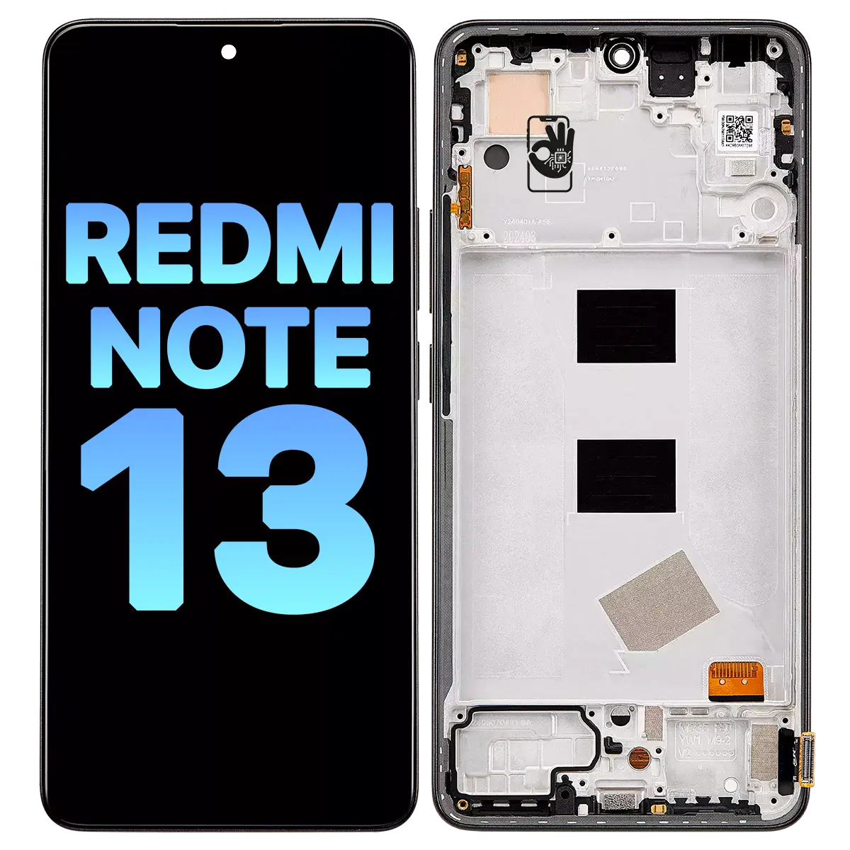 Дисплей Xiaomi Redmi Note 13 4G OLED с тачскрином и рамкой Black Дисплей Xiaomi Redmi Note 13 4G OLED с тачскрином и рамкой Black