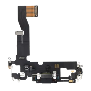 Шлейф iPhone 12 / iPhone 12 Pro Original PRC з роз`ємом зарядки та мікрофоном Black