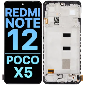 Дисплей Xiaomi Redmi Note 12 4G / Poco X5 OLED полноразмерный с тачскрином и рамкой